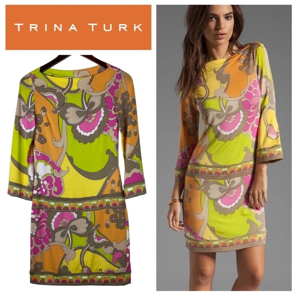 Trina Turk Vibrant Floral Mini Dress size 10